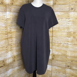 MEMBERS MARK SANDWASHED SCUBA SOLID CREWNECK CASUAL EVERYDAY T-SHIRT DRESS XL